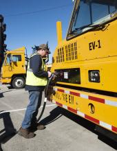 Yard Truck being Plugged In